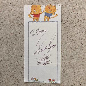 KAREN PERSON Signed / Inscribed Note Paper TV Galen Henderson On All My Children